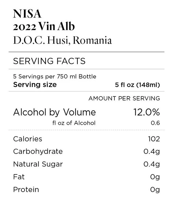 NIŞĂ 2022 Vin Alb D.O.C. Huși, Romania - Image 4