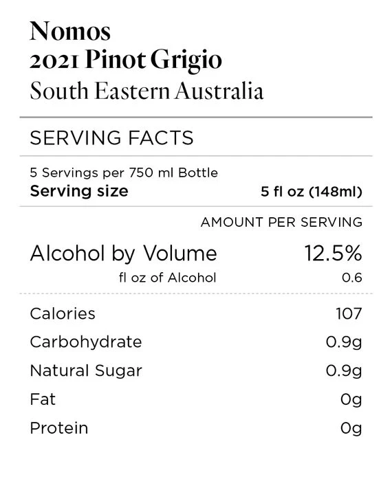 Nomos 2021 Pinot Grigio South Eastern Australia, Australia - Image 5