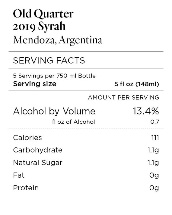 Old Quarter 2019 Syrah Mendoza, Argentina - Image 3