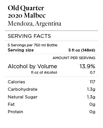 Old Quarter 2020 Malbec Mendoza, Argentina - Image 4