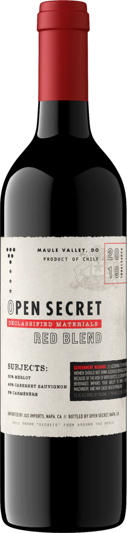 Open Secret 2019 Merlot – Cabernet – Carménère Maule Valley DO, Chile