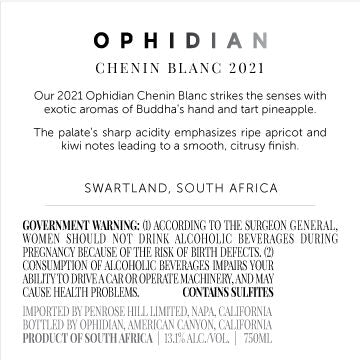 Ophidian 2021 Chenin Blanc Swartland, South Africa - Image 3