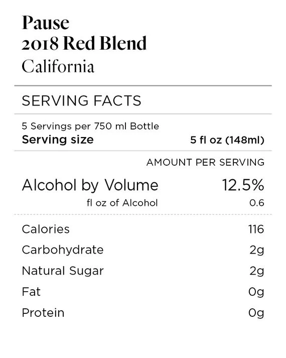 Pause 2018 Red Blend California - Image 4