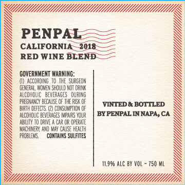 Penpal 2018 Red Blend California - Image 3