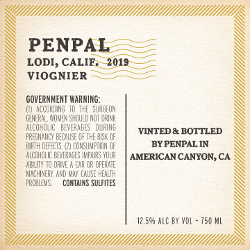 Penpal 2019 Viognier Lodi, California - Image 3