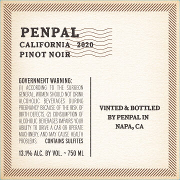 Penpal 2020 Pinot Noir California - Image 3