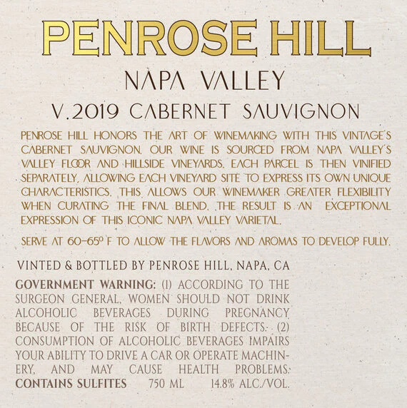 Penrose Hill 2019 Cabernet Sauvignon Napa Valley, California - Image 7