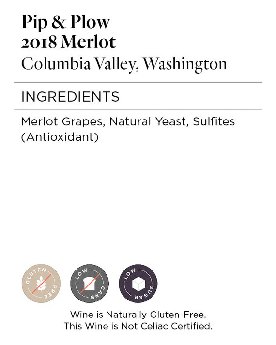 Pip & Plow 2018 Merlot Columbia Valley, Washington - Image 5