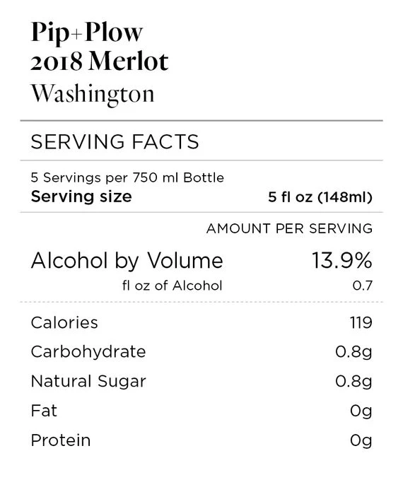 Pip + Plow 2018 Merlot Washington - Image 3