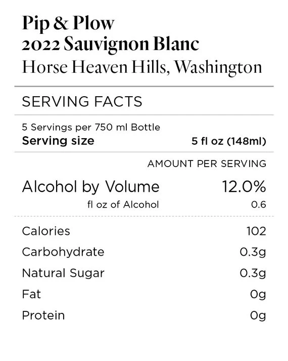 Pip & Plow 2022 Sauvignon Blanc Horse Heaven Hills, Washington - Image 5