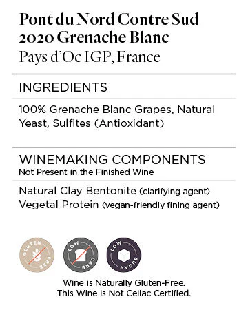 Pont du Nord Contre Sud 2020 Grenache Blanc Pays d'Oc IGP, France - Image 5