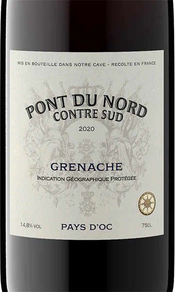 Pont du Nord Contre Sud 2020 Grenache Pays d'Oc IGP, France - Image 2