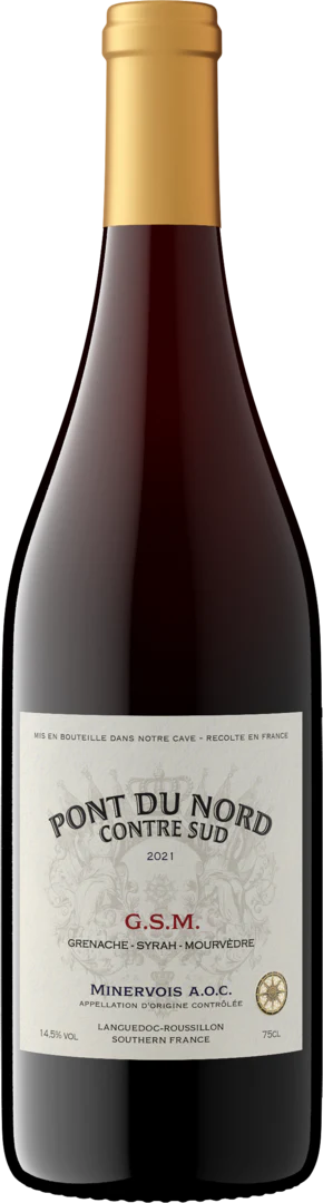 Pont du Nord Contre Sud 2021 Grenache – Syrah – Mourvèdre Minervois AOC, France