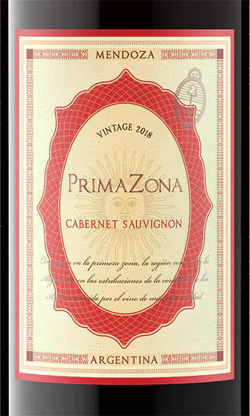 PrimaZona 2018 Cabernet Sauvignon Mendoza, Argentina - Image 2