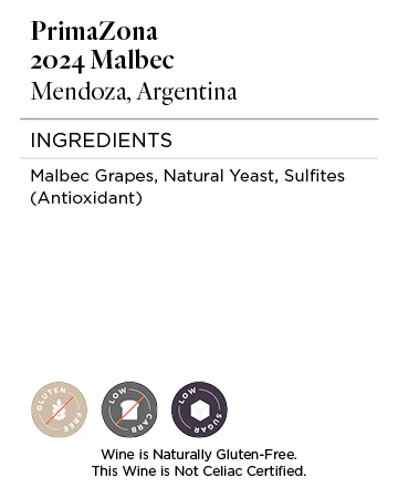 PrimaZona 2024 Malbec Mendoza, Argentina - Image 5