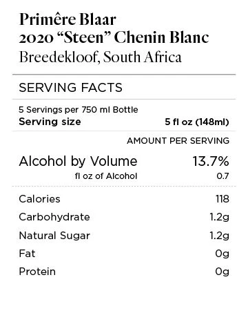 Primêre Blaar 2020 "Steen" Chenin Blanc Breedekloof, South Africa - Image 4