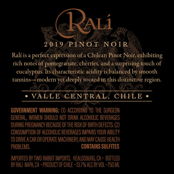 Ralí 2019 Pinot Noir Valle Central, Chile - Image 7