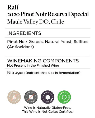 Ralí 2020 Reserva Especial Pinot Noir Maule Valley DO, Chile - Image 5