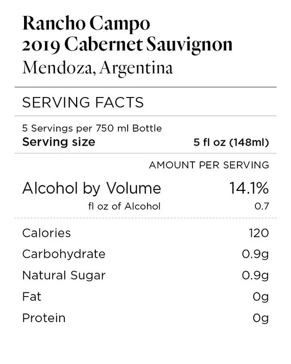 Rancho Campo 2019 Cabernet Sauvignon Mendoza, Argentina - Image 4