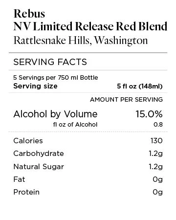 Rebus NV Red Blend Rattlesnake Hills, Washington - Image 4