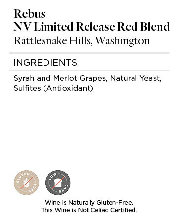 Rebus NV Red Blend Rattlesnake Hills, Washington - Image 5