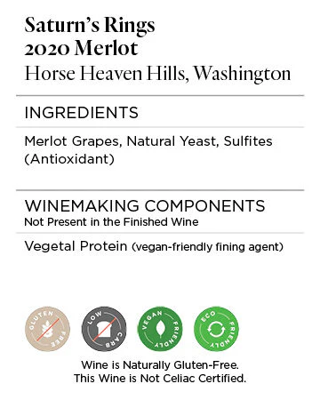 Saturn's Rings 2020 Merlot Horse Heaven Hills, Washington - Image 5