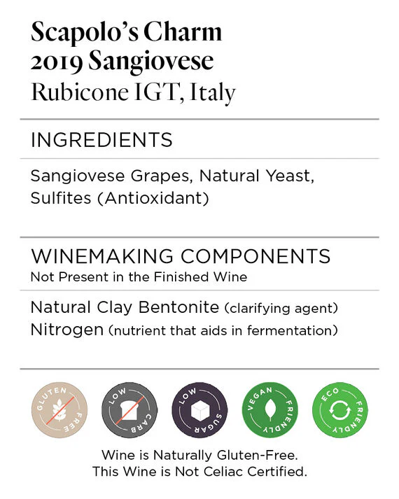 Scapolo's Charm 2019 Sangiovese Rubicone IGT, Italy - Image 5