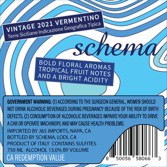 Schema 2021 Vermentino Terre Siciliane IGT, Italy - Image 3