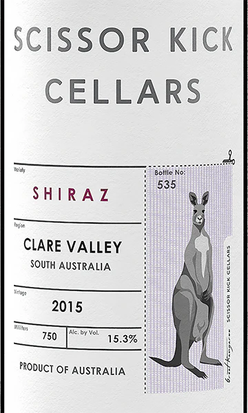 Scissor Kick Cellars 2015 Shiraz Clare Valley, South Australia - Image 2