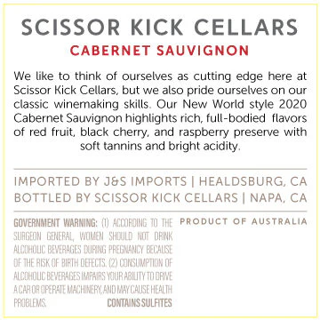 Scissor Kick Cellars 2020 Cabernet Sauvignon South Australia, Australia - Image 3
