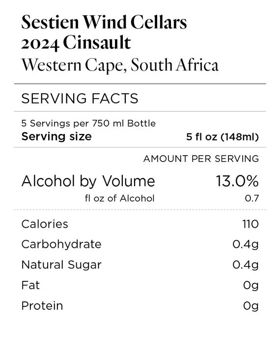 Sestien Wind Cellars 2024 Cinsault Western Cape, South Africa - Image 4