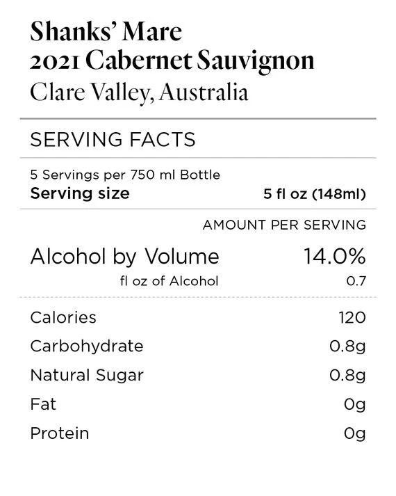 Shanks' Mare 2021 Cabernet Sauvignon Clare Valley, Australia - Image 4