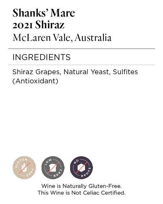 Shanks' Mare 2021 Shiraz McLaren Vale, Australia - Image 5