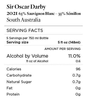 Sir Oscar Darby 2021 Sauvignon Blanc – Sémillon South Australia - Image 4