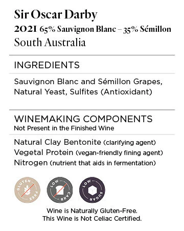 Sir Oscar Darby 2021 Sauvignon Blanc – Sémillon South Australia - Image 5