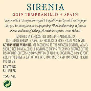 Sirenia 2019 Tempranillo Spain - Image 3