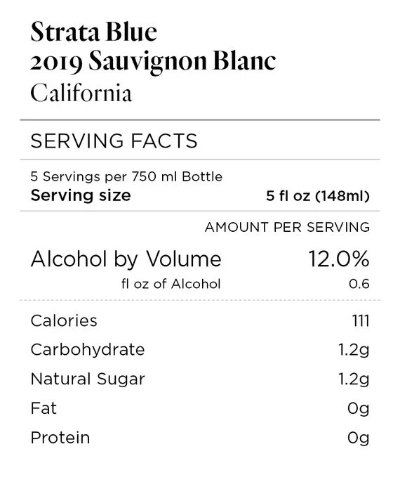 Strata Blue 2019 Sauvignon Blanc California - Image 4