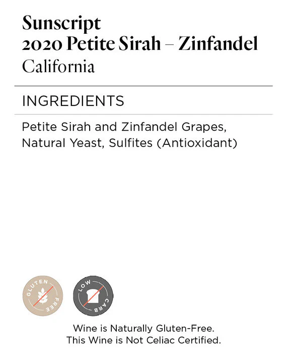 Sunscript 2020 Petite Sirah – Zinfandel California - Image 5