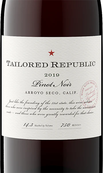 Tailored Republic 2019 Pinot Noir Arroyo Seco, California - Image 2