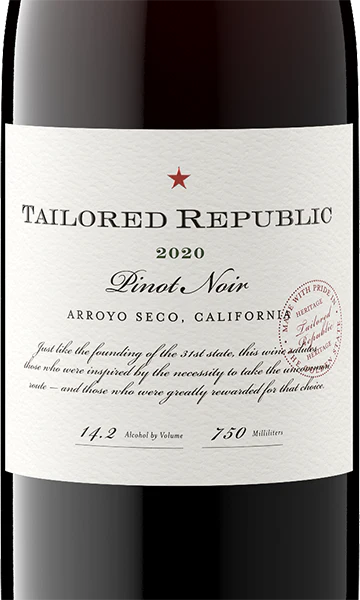 Tailored Republic 2020 Pinot Noir Arroyo Seco, California - Image 2