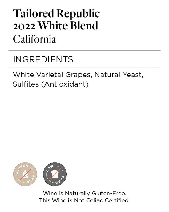 Tailored Republic 2022 White Blend, California - Image 5