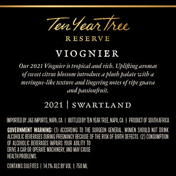 Ten Year Tree 2021 Viognier Swartland, South Africa - Image 3