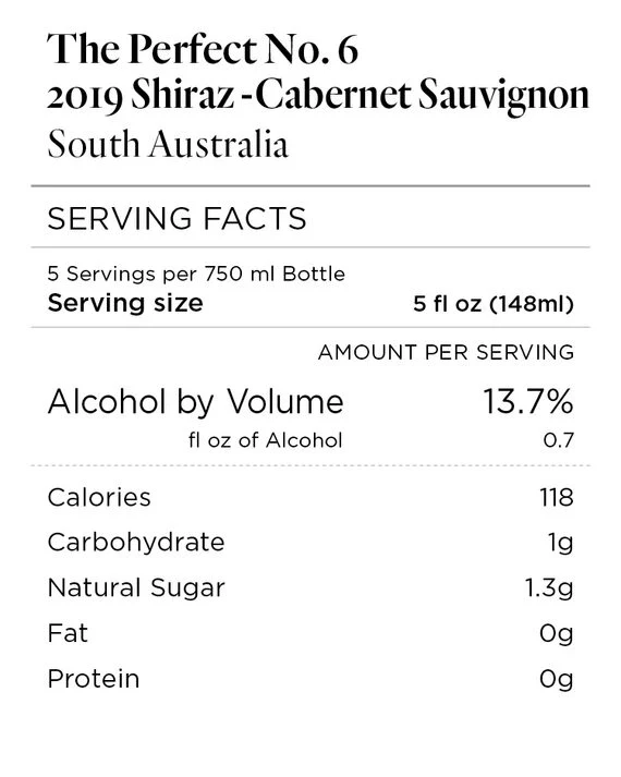 The Perfect No. 6 2019 60% Shiraz – 40% Cabernet Sauvignon South Australia - Image 4