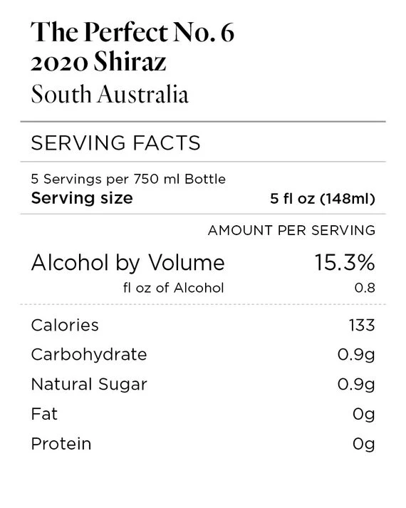The Perfect No. 6 2020 Shiraz South Australia - Image 4