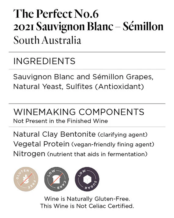 The Perfect No. 6 2021 65% Sauvignon Blanc – 35% Sémillon South Australia - Image 5