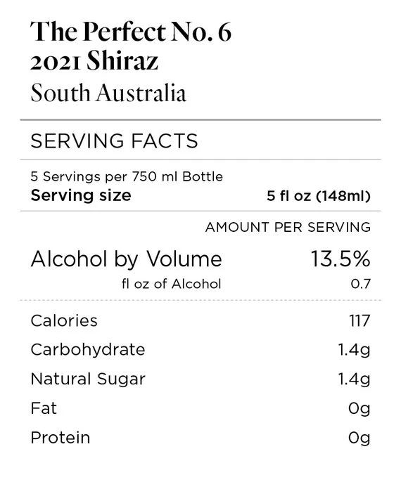 The Perfect No. 6 2021 Shiraz South Australia, Australia - Image 4