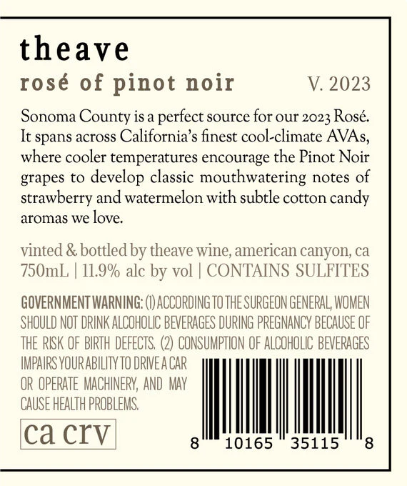 Theave 2023 Rosé of Pinot Noir Sonoma County, California - Image 3