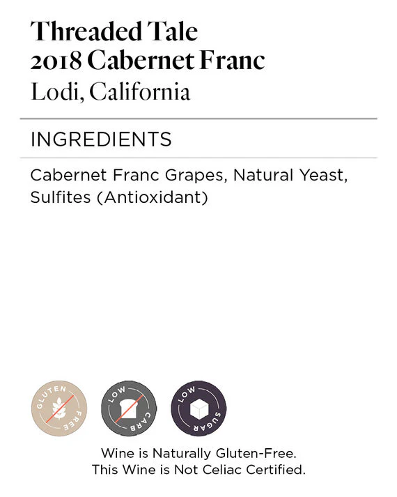 Threaded Tale 2018 Cabernet Franc Lodi, California - Image 7