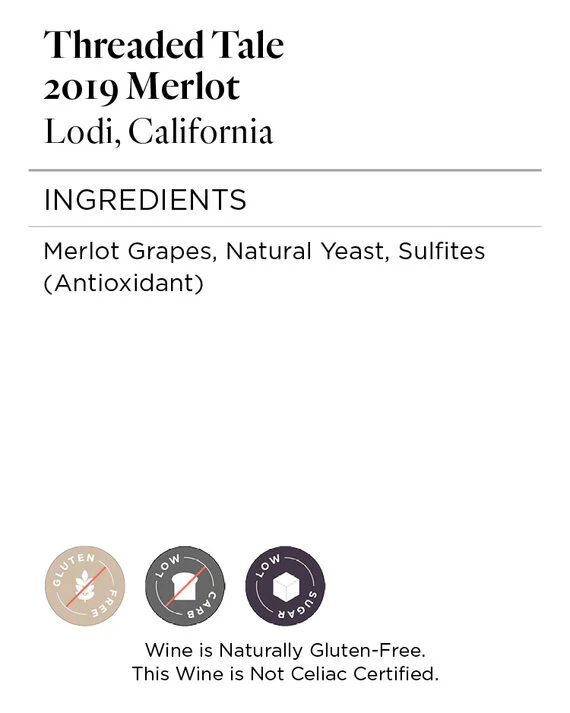 Threaded Tale 2019 Merlot Lodi, California - Image 5