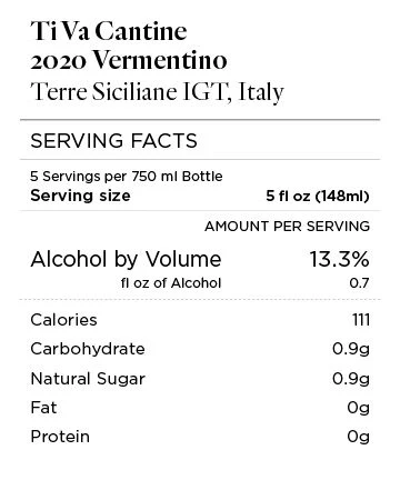 Ti Va Cantine 2020 Vermentino Terre Siciliane IGT, Italy - Image 4